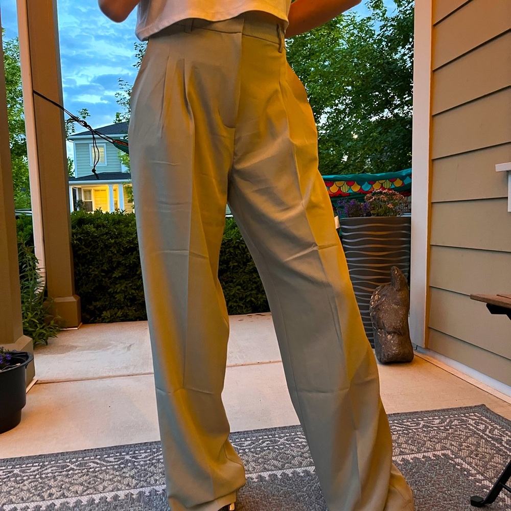 Sage green dress pants